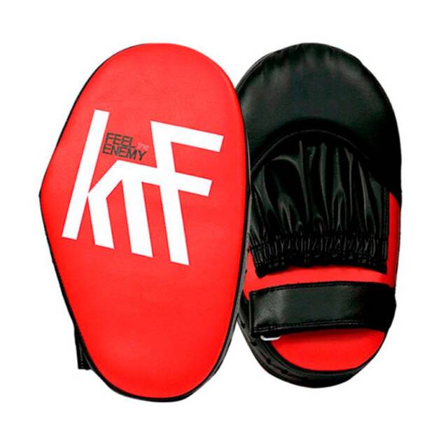 MANOPLA ESCUDO MAKIWARA (PAR) ROJO-NEGRO